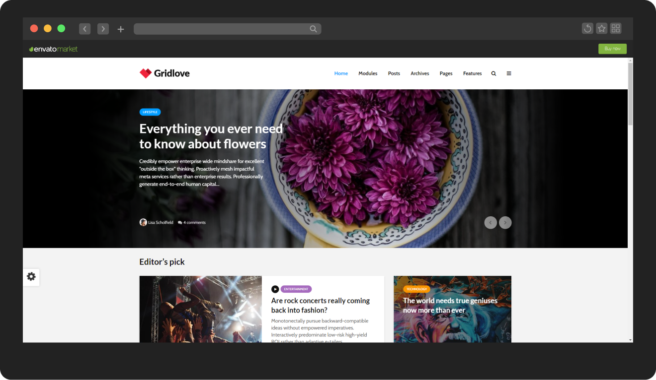 GridLove WordPress Theme